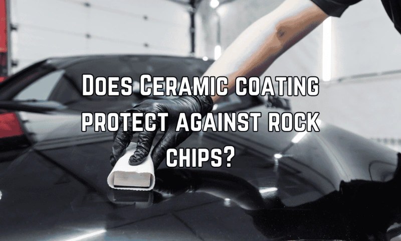 Cross-section diagram showing ceramic coating and paint protection film thickness on car paint.