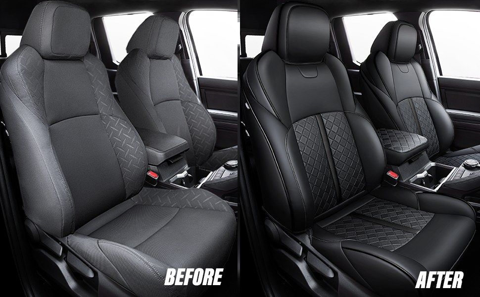 Chart comparing average custom seat cover lifespan across leather, neoprene, and canvas materials