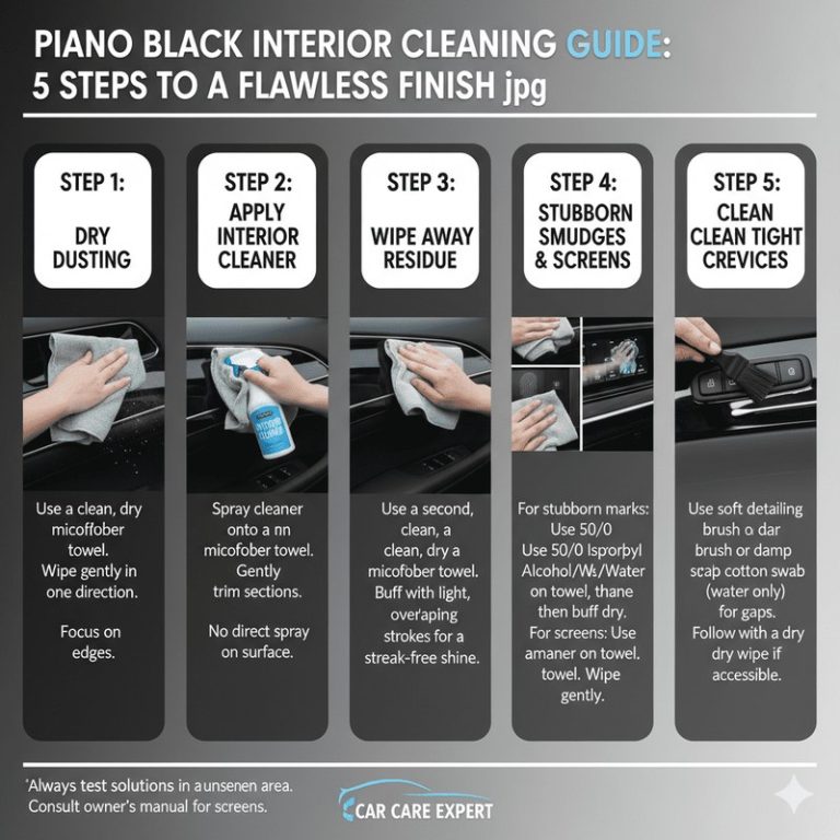 How to Clean Piano Black Interior Trim Without Scratches