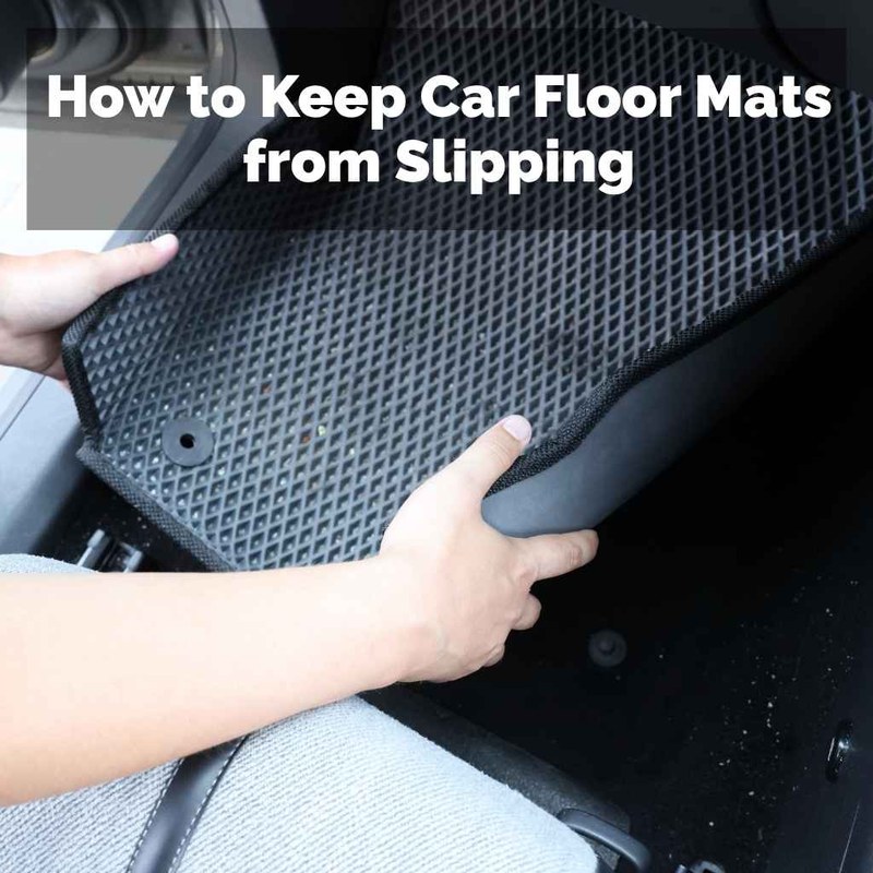Exact-fit car floor mat with retention clips compared to universal mat without fasteners